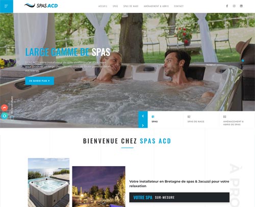 Création de sites internet sur Rennes et référencement naturel et seo réalisés par pensons digital pour l'entreprise SPAS ACD