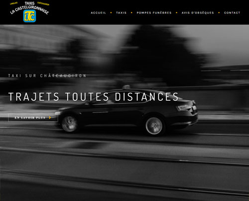 Création de sites internet sur Rennes et référencement naturel et seo réalisés par pensons digital pour l'entreprise Taxis la castelgironnaise et PF Langlais