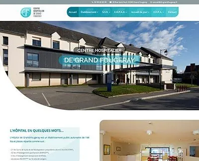 Création de sites internet sur Rennes et référencement naturel et seo réalisés par pensons digital pour l'hôpital du Grand Fougeray